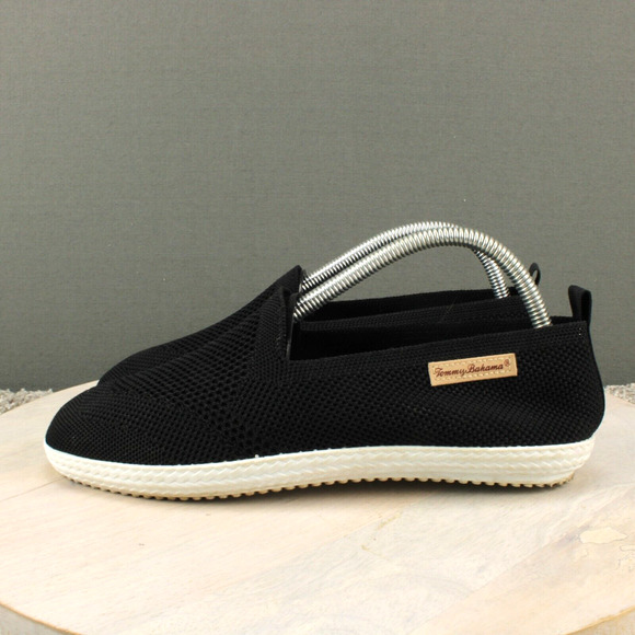 Tommy Bahama Slip On Comfort Shoes Womens 8.5 Black Textile - Picture 4 of 9